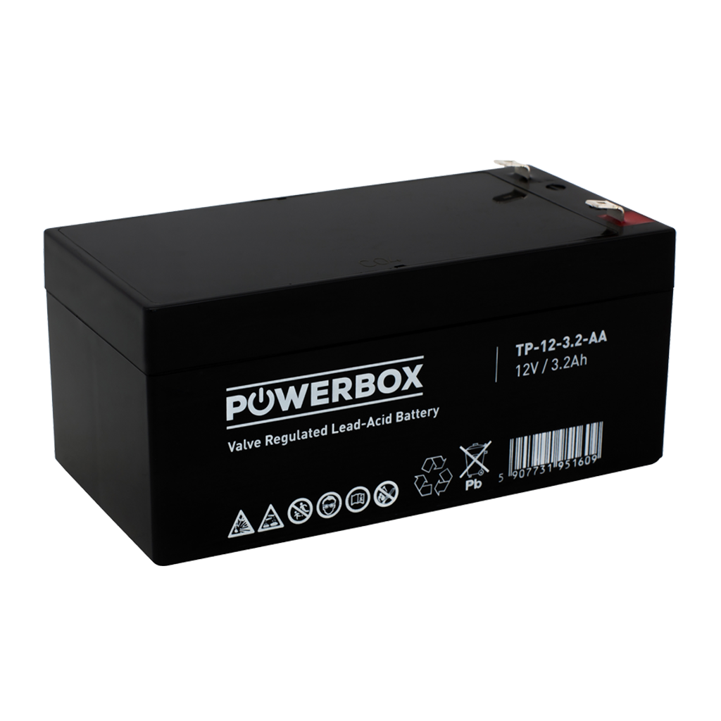 12V 3,2Ahminiaturkastr POWERBOX Akumulator VRLA AGM 12V 3,2Ah - obrazek 1