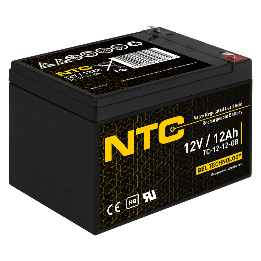 NTC 12V 12AH 1 NTC Akumulator VRLA GEL 12V 12Ah - obrazek 1
