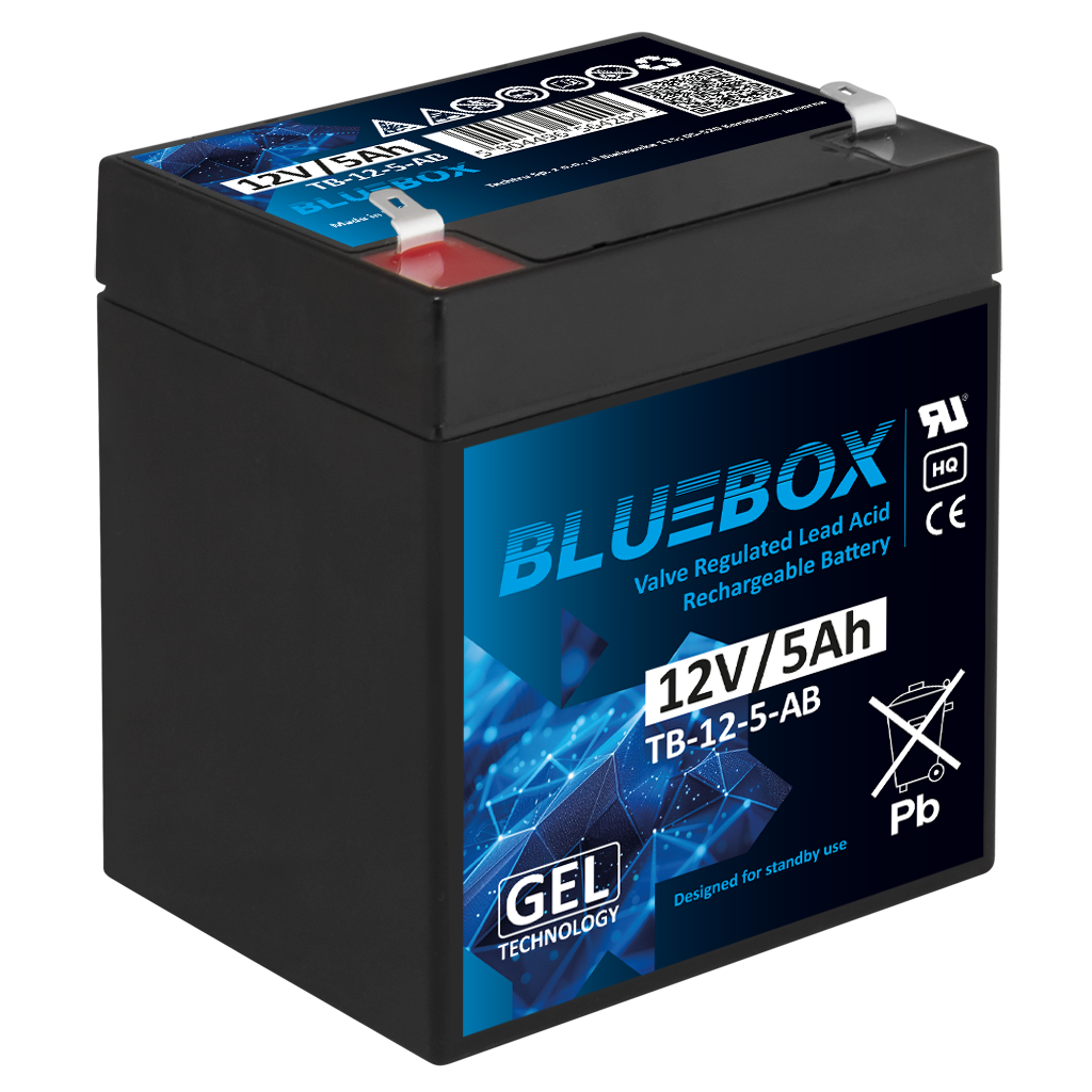 TB-12-5 BLUEBOX Akumulator VRLA GEL 12V 5Ah - obrazek 1