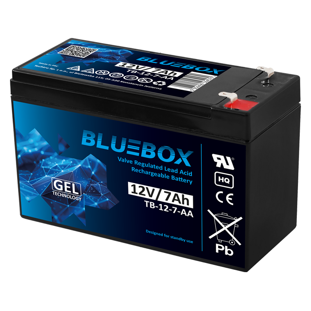 TB-12-7 BLUEBOX Akumulator VRLA GEL 12V 7Ah - obrazek 1