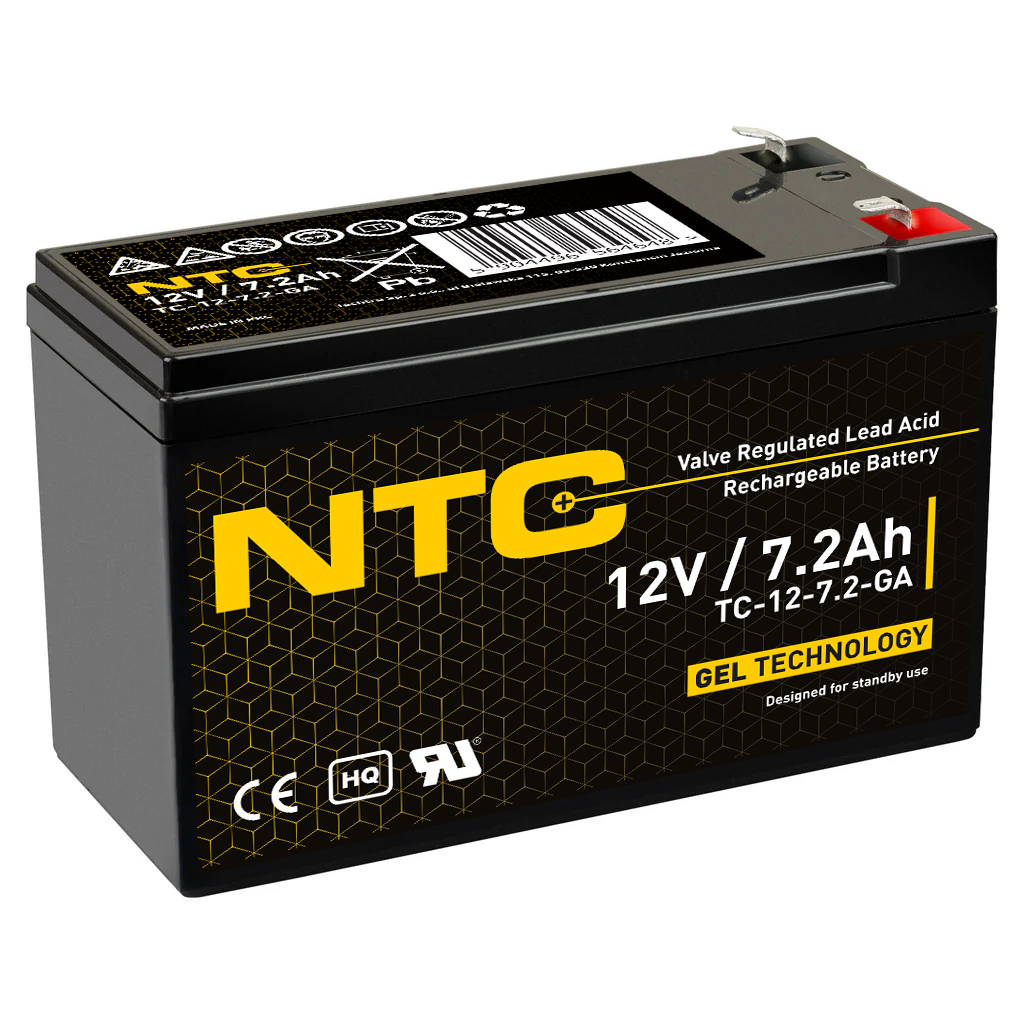 TC-12-7.2 1 NTC Akumulator VRLA GEL 12V 7,2 Ah - obrazek 1