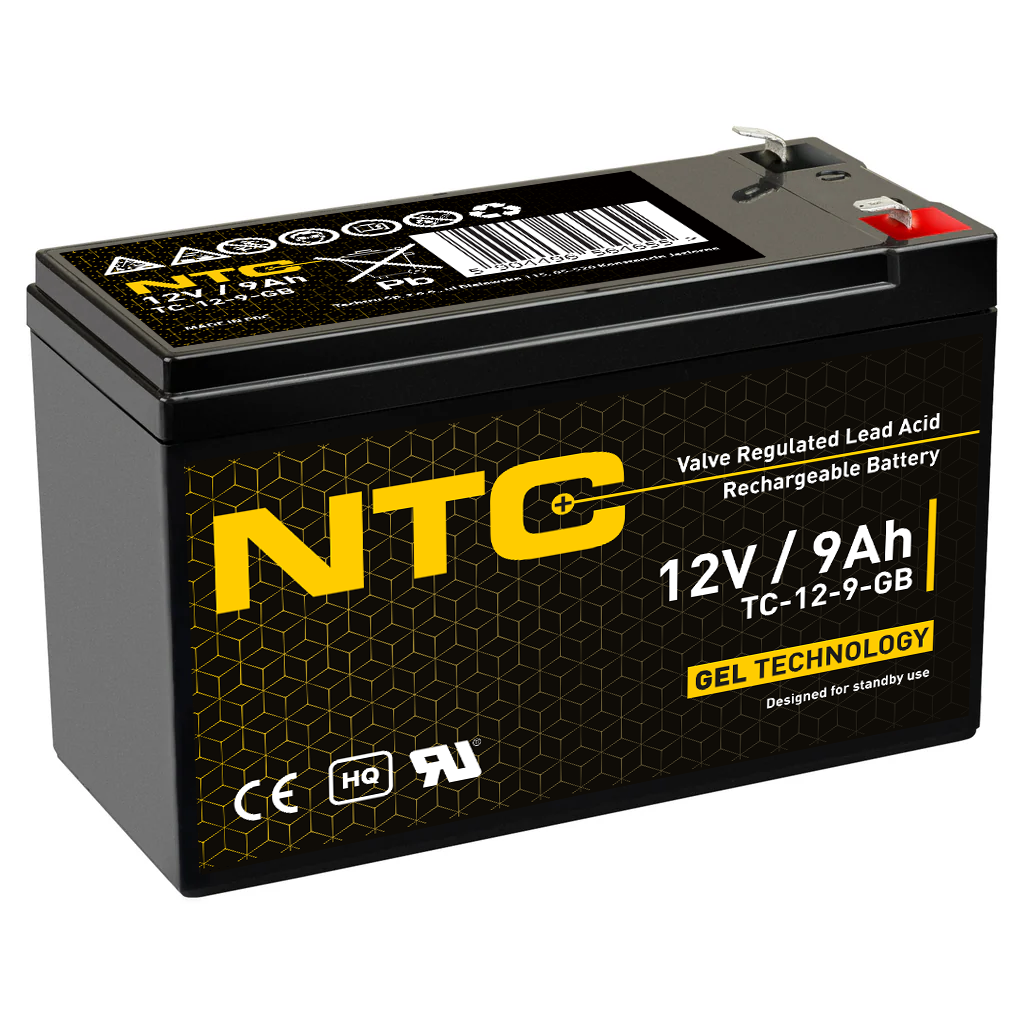 TC-12-9 1 NTC Akumulator VRLA GEL 12V 9 Ah - obrazek 1