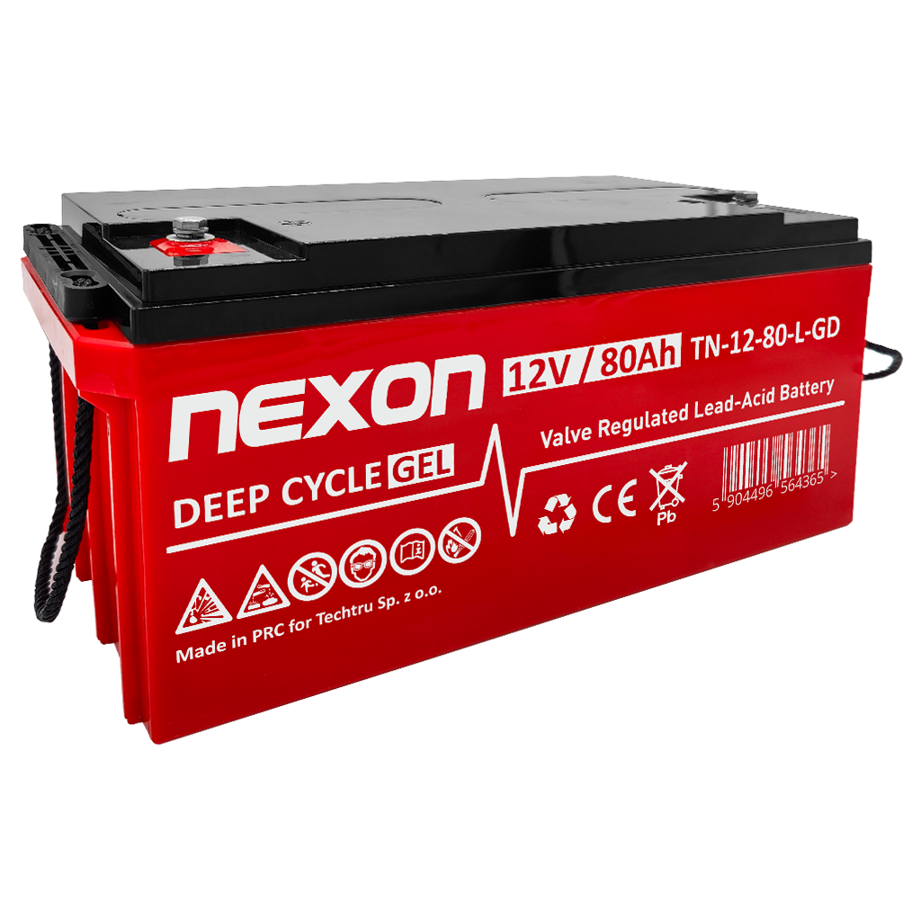 TN 12V 80AH (L) 2 NEXON Akumulator VRLA GEL 12V 80Ah (L) - obrazek 1