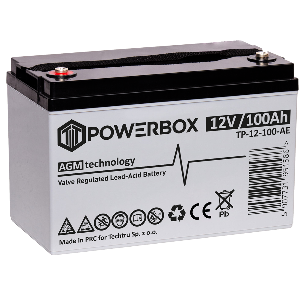 TP-12-100 POWERBOX Akumulator VRLA AGM 12V 100Ah - obrazek 1