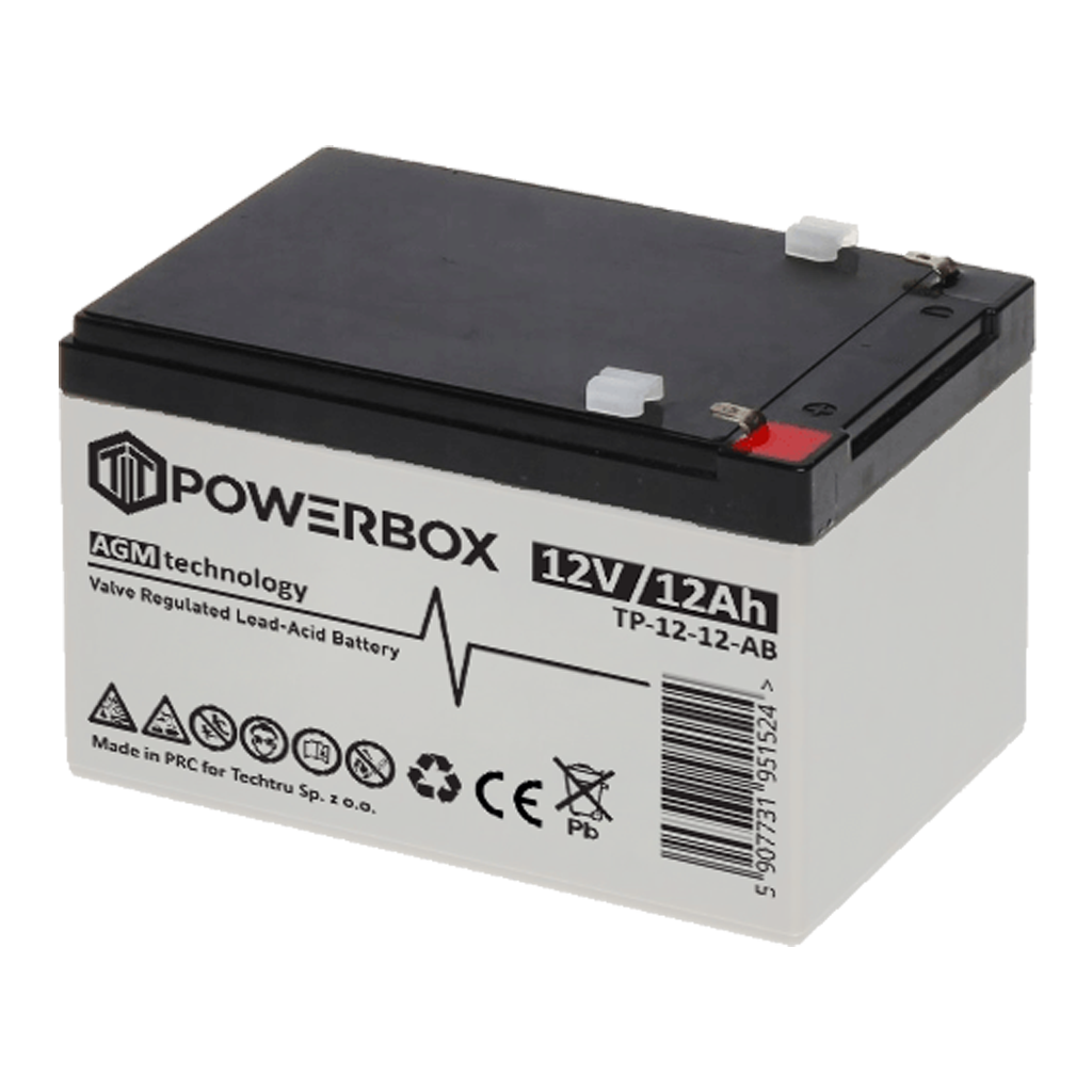 TP-12-12-AB 3 POWERBOX Akumulator VRLA AGM 12V 12Ah - obrazek 1