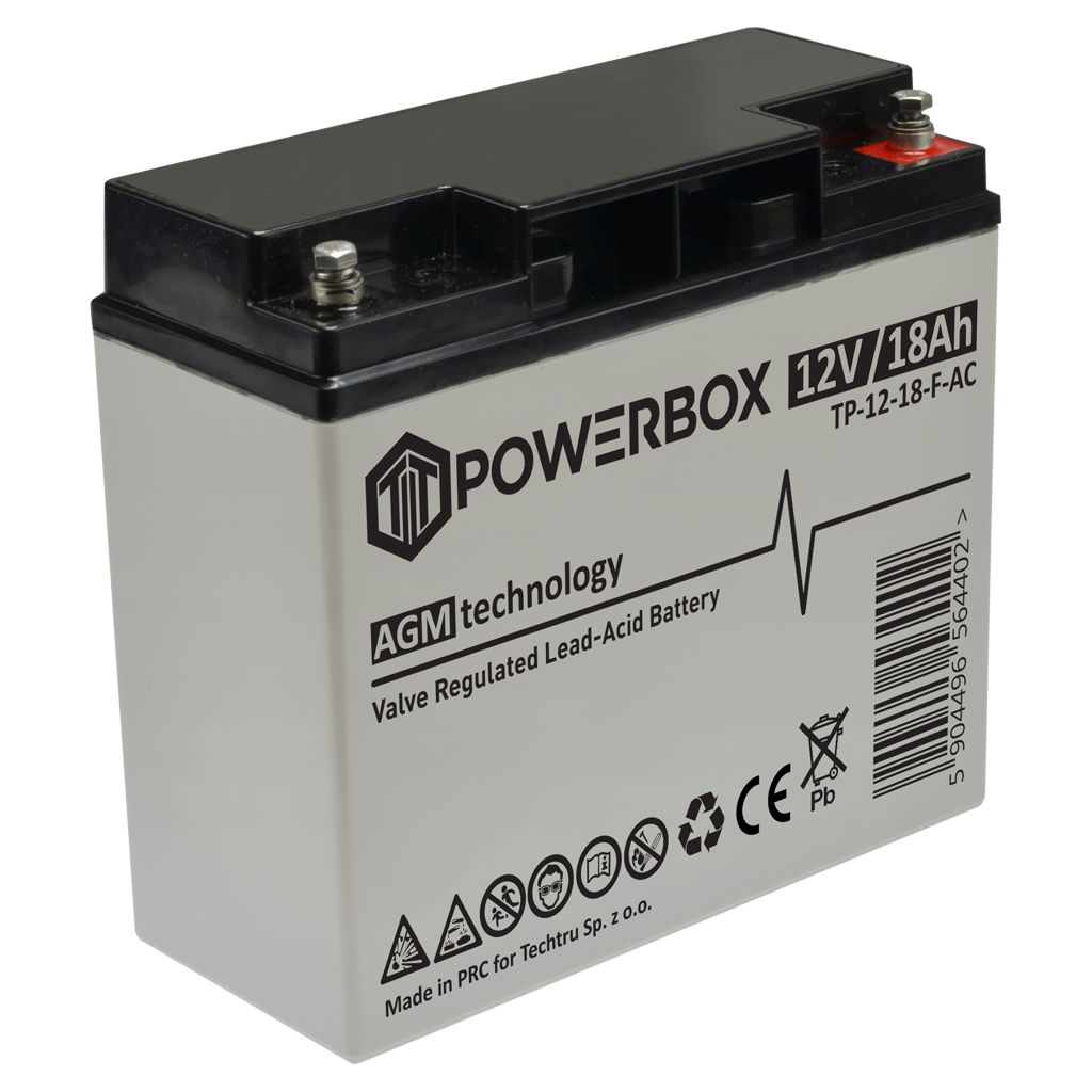TP-12-18-FFFF POWERBOX (F) Akumulator VRLA AGM 12V 18Ah - obrazek 1