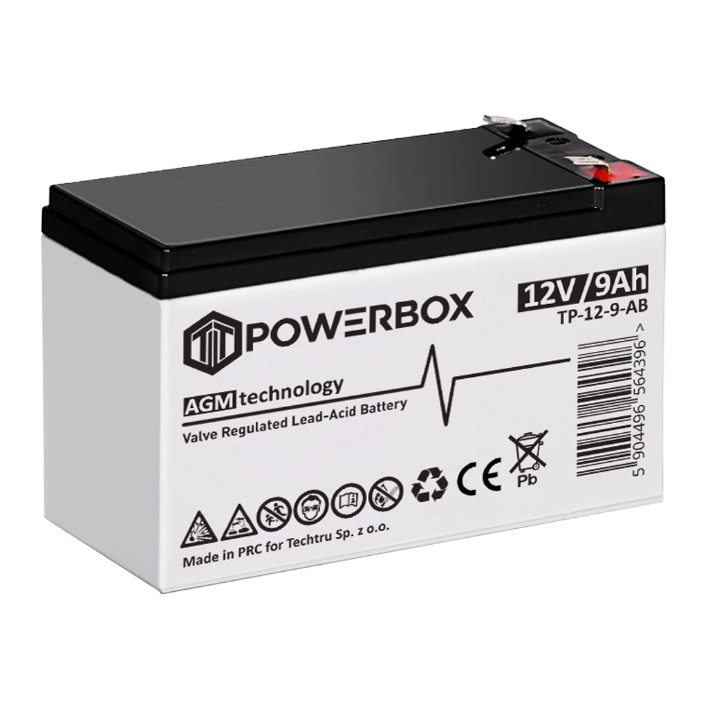 TP-12-9 POWERBOX Akumulator VRLA AGM 12V 9Ah - obrazek 1