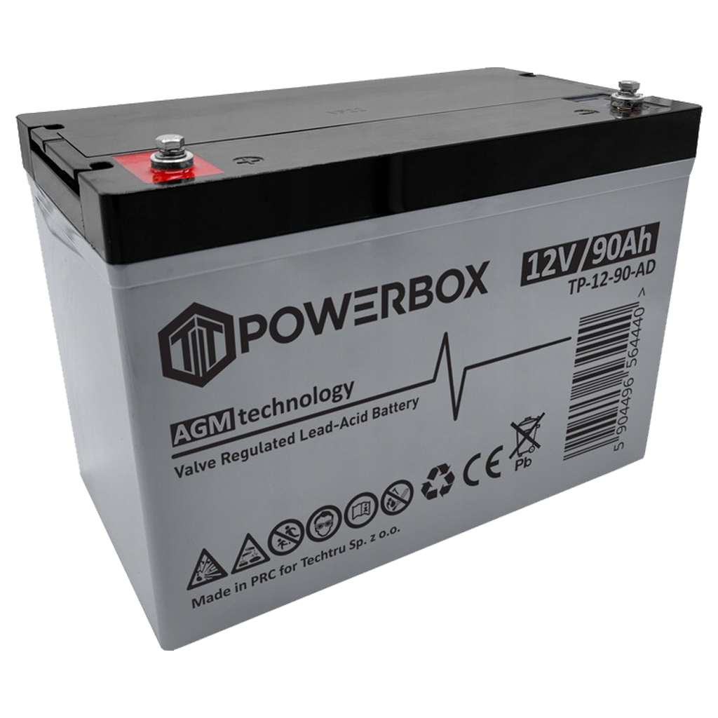 TP-12-90 POWERBOX Akumulator VRLA AGM 12V 90Ah - obrazek 1