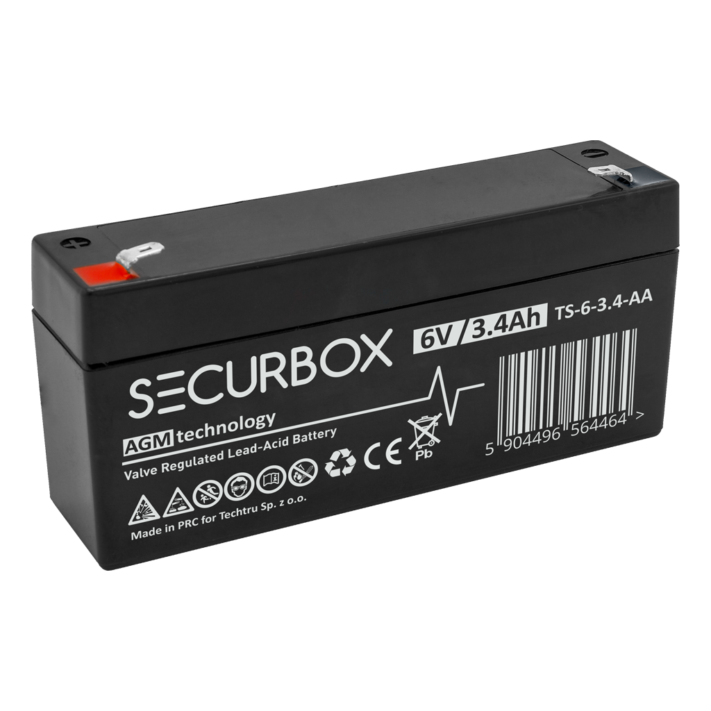 SECURBOX Akumulator VRLA AGM 6V 3,4Ah