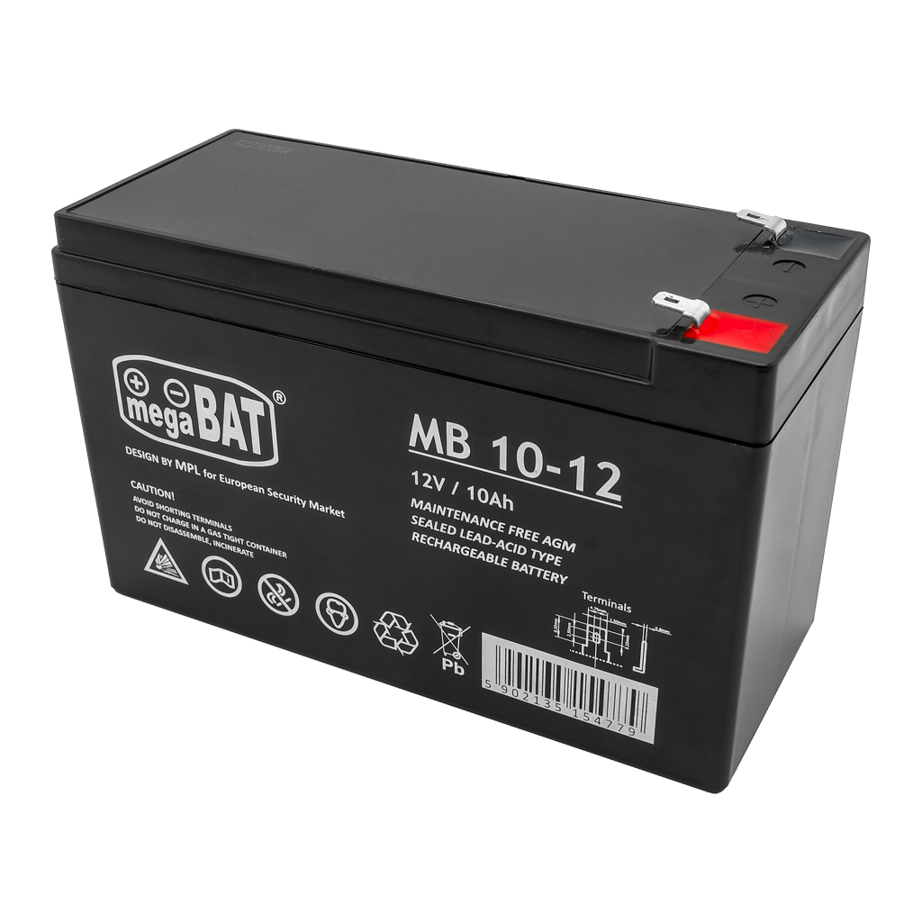 12V 10Ah 3_3_11zon MEGABAT Akumulator VRLA AGM 12V 10Ah - obrazek 1