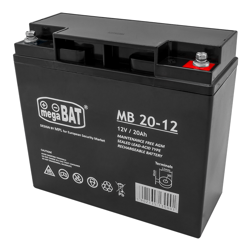 12V 20Ah 3_3_11zon MEGABAT Akumulator VRLA AGM 12V 20Ah - obrazek 1