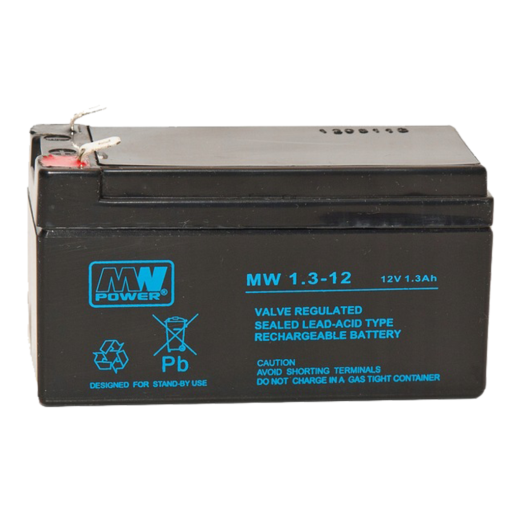 MW-12-1.3 MW Akumulator VRLA AGM 12V 1.3Ah - obrazek 1