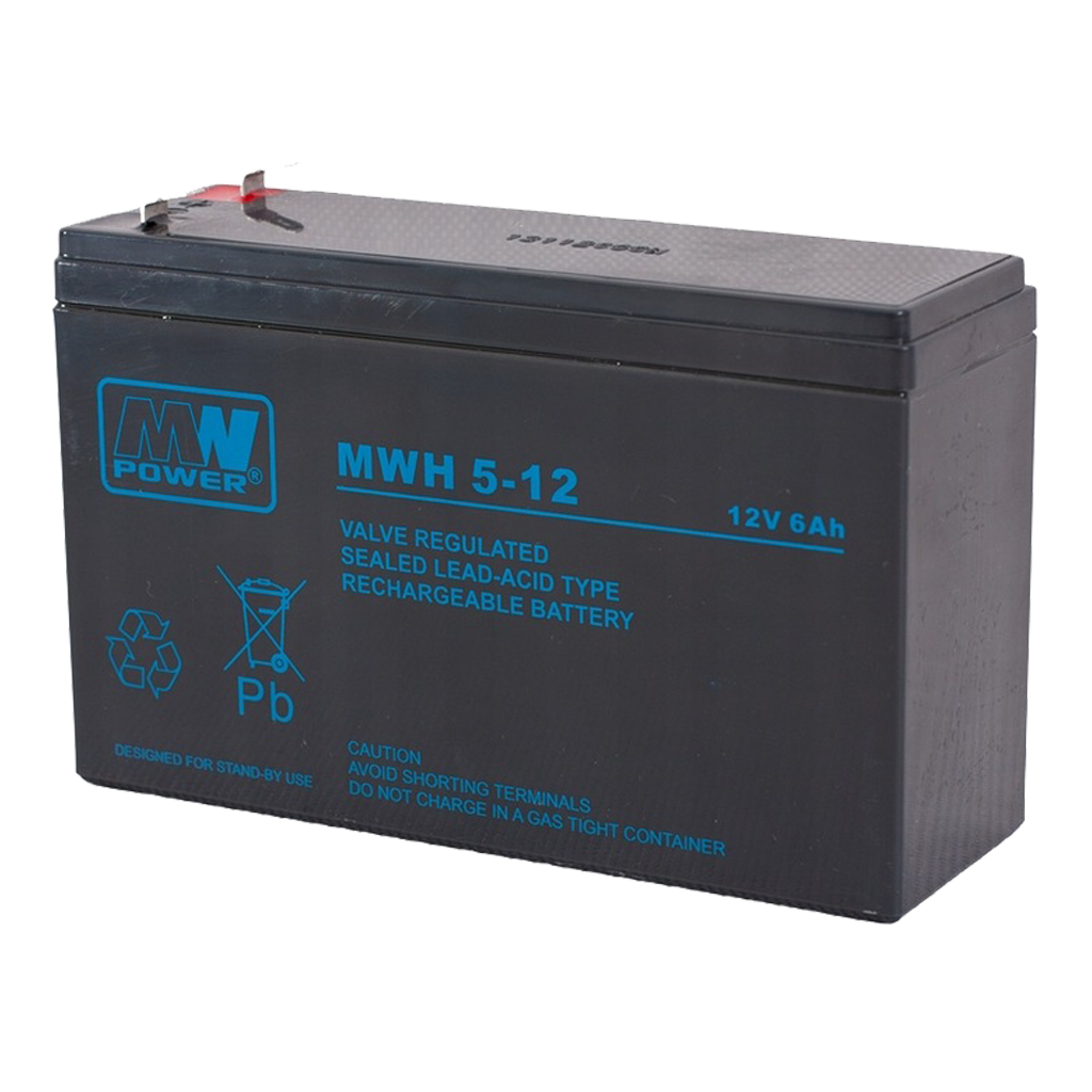 MWH-12-5 MWH Akumulator VRLA AGM 12V 6Ah - obrazek 1
