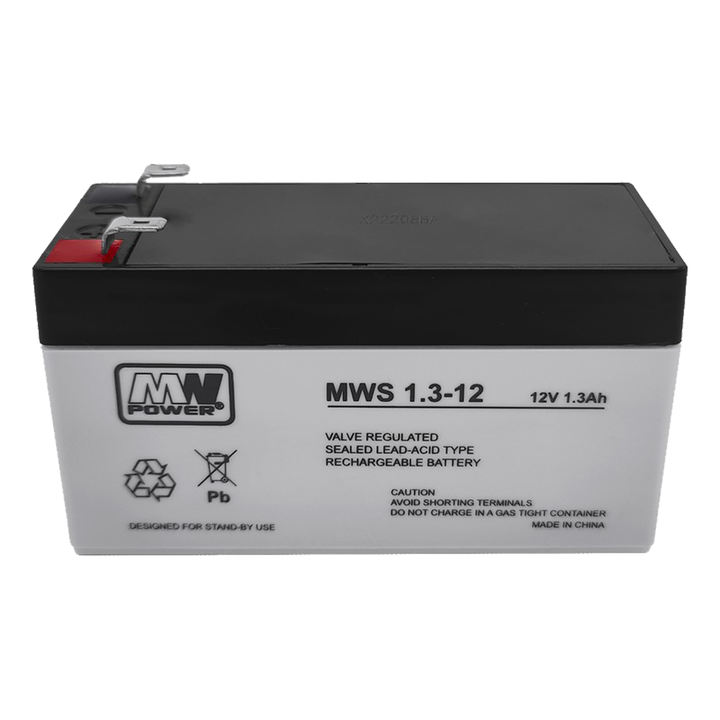 MWS-12-1.3 MWS Akumulator VRLA AGM 12V 1.3Ah - obrazek 1