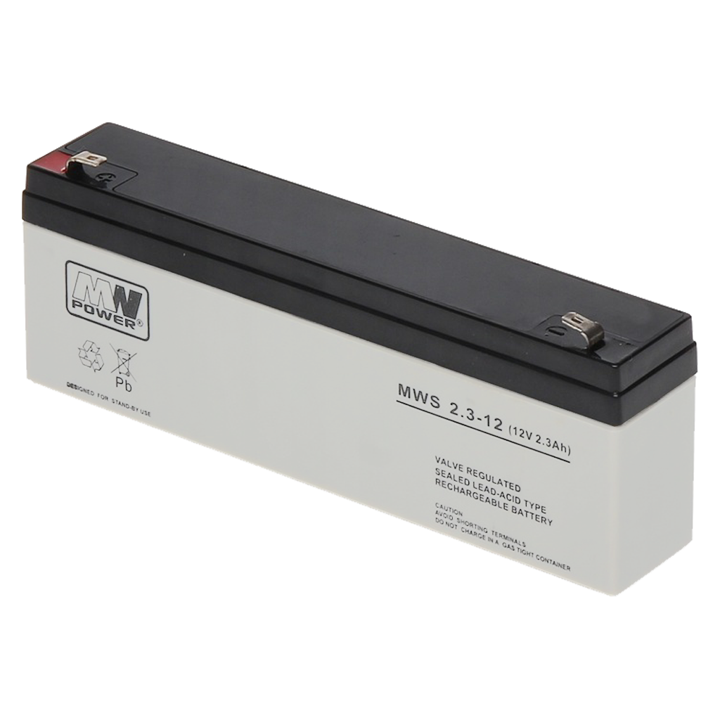 MWS-12-2.3 MWS Akumulator VRLA AGM 12V 2.3Ah - obrazek 1