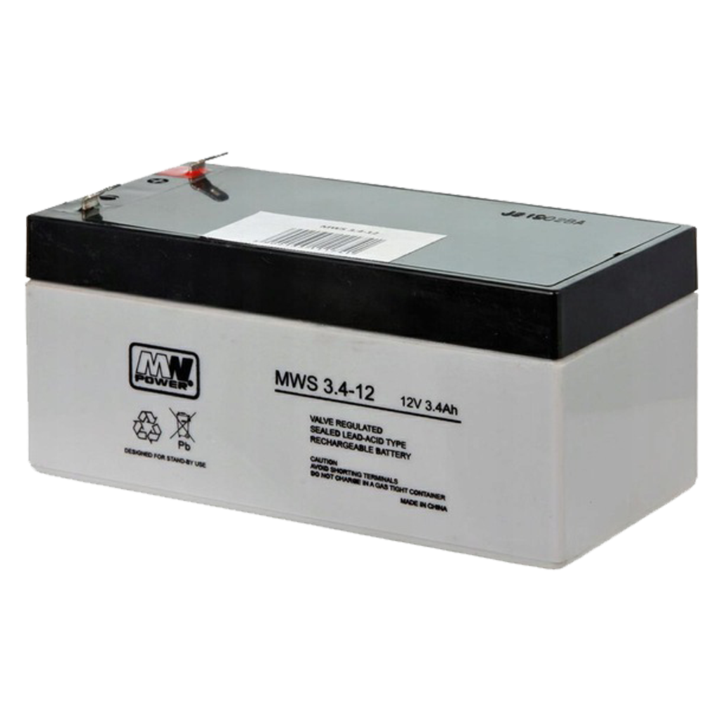 MWS-12-3.4 MWS Akumulator VRLA AGM 12V 3.4Ah - obrazek 1
