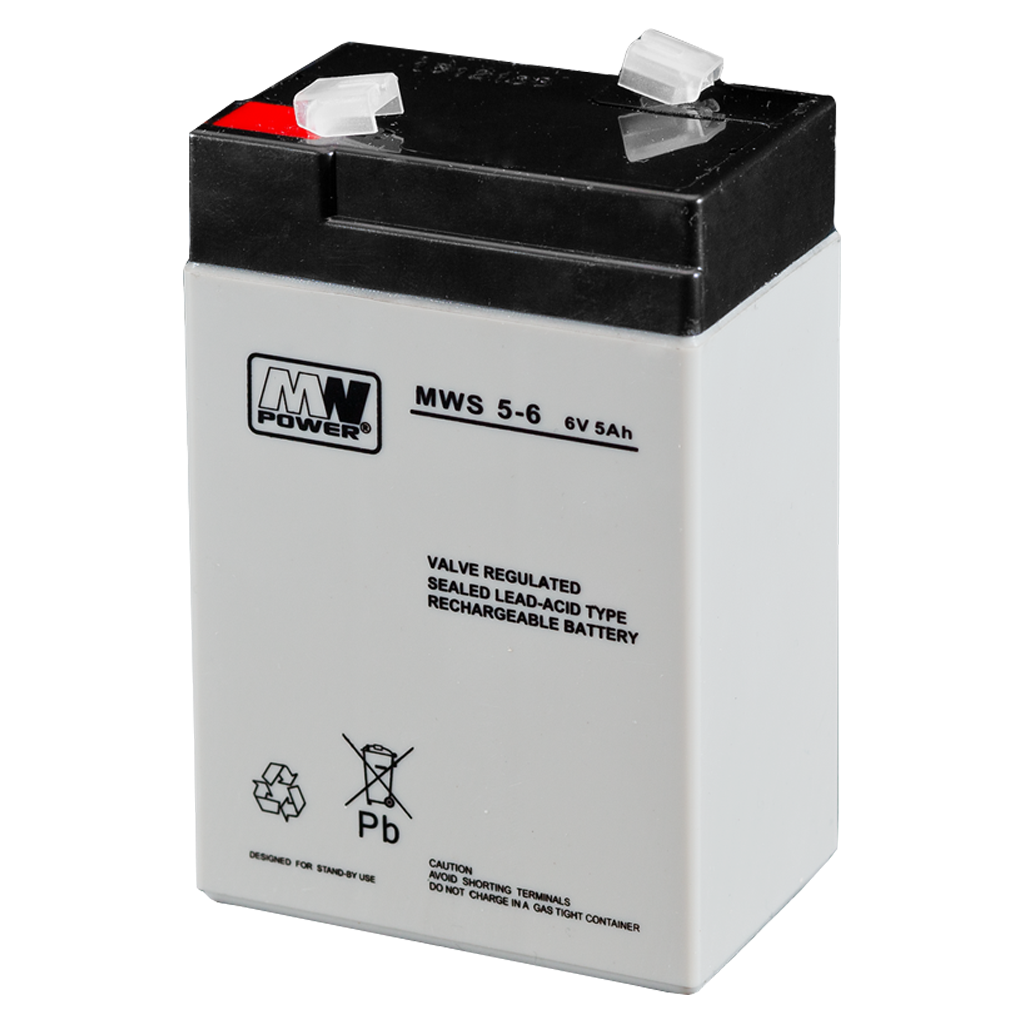 MWS-5-6 MWS Akumulator VRLA AGM 6V 5Ah - obrazek 1