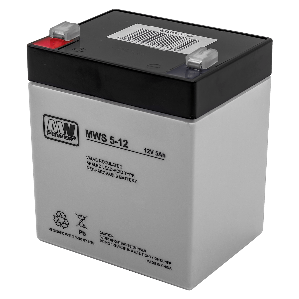 mws 12v 5ah 2_2_11zon MWS Akumulator VRLA AGM 12V 5Ah - obrazek 1