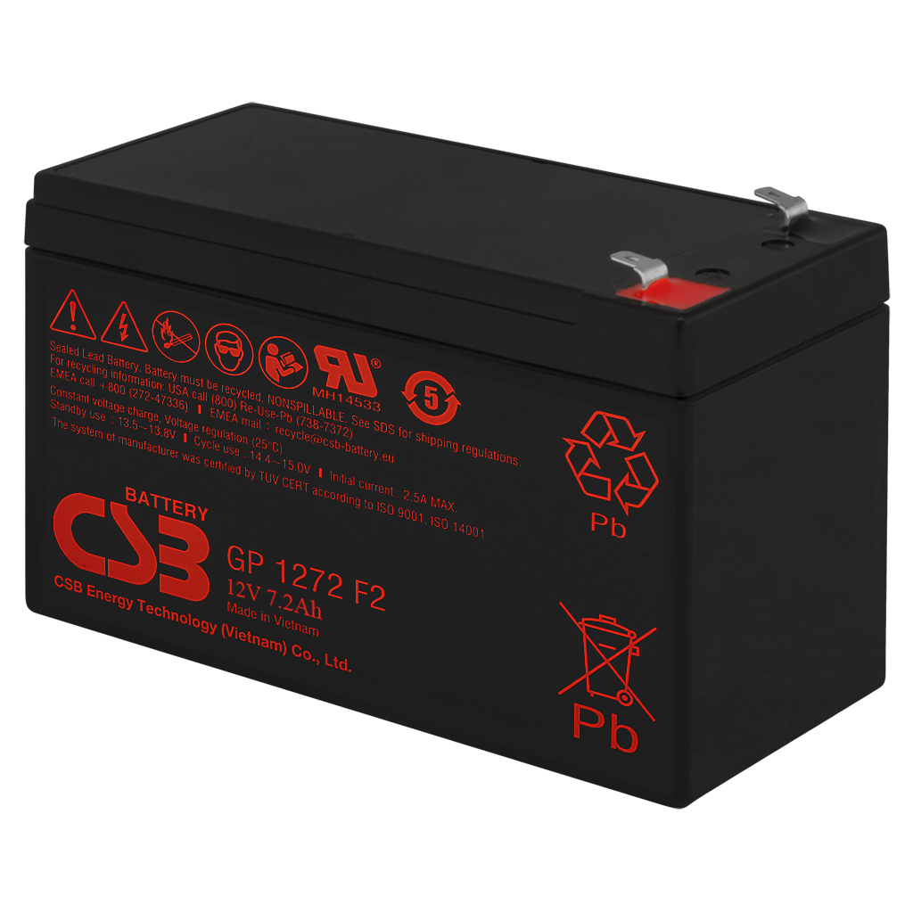 CSB 12 7.2 CSB Akumulator GP1272F2 12V 7,2Ah - obrazek 1
