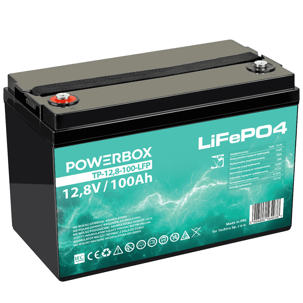TP-12.8-100-LFP POWERBOX Akumulator LiFePO4 12,8V 100Ah - obrazek 1