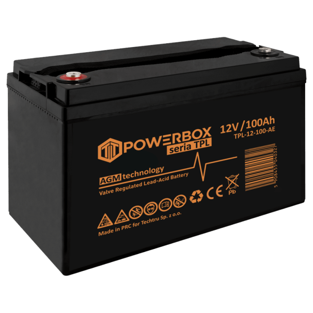 TPL-12-100-AE POWERBOX TPL Akumulator VRLA AGM 12V 100Ah - obrazek 1