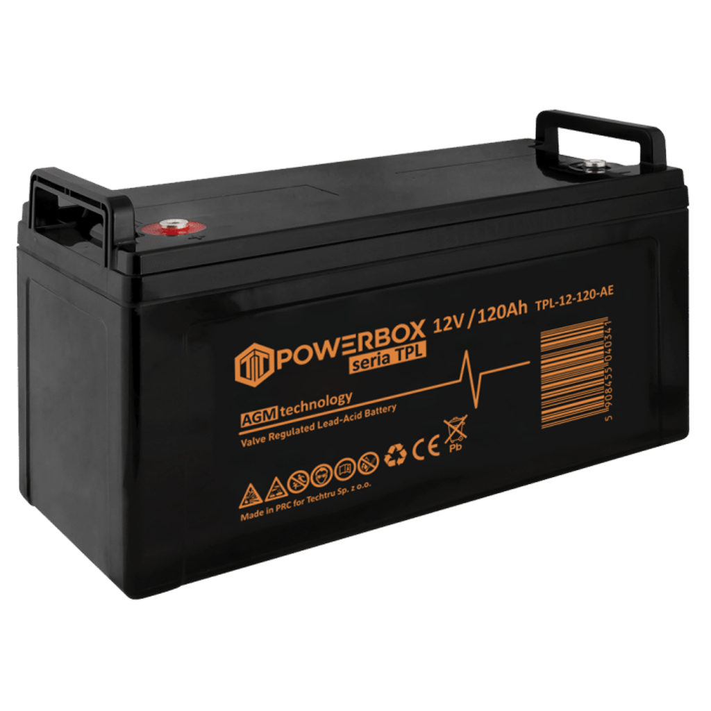 TPL-12-120-AE 2 POWERBOX TPL Akumulator VRLA AGM 12V 120Ah - obrazek 1