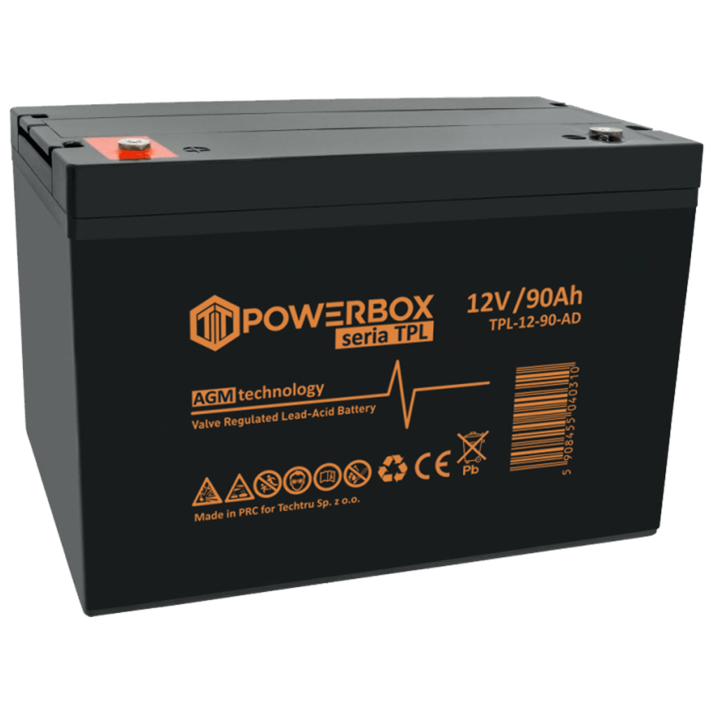 TPL-12-90-AD POWERBOX TPL Akumulator VRLA AGM 12V 90Ah - obrazek 1