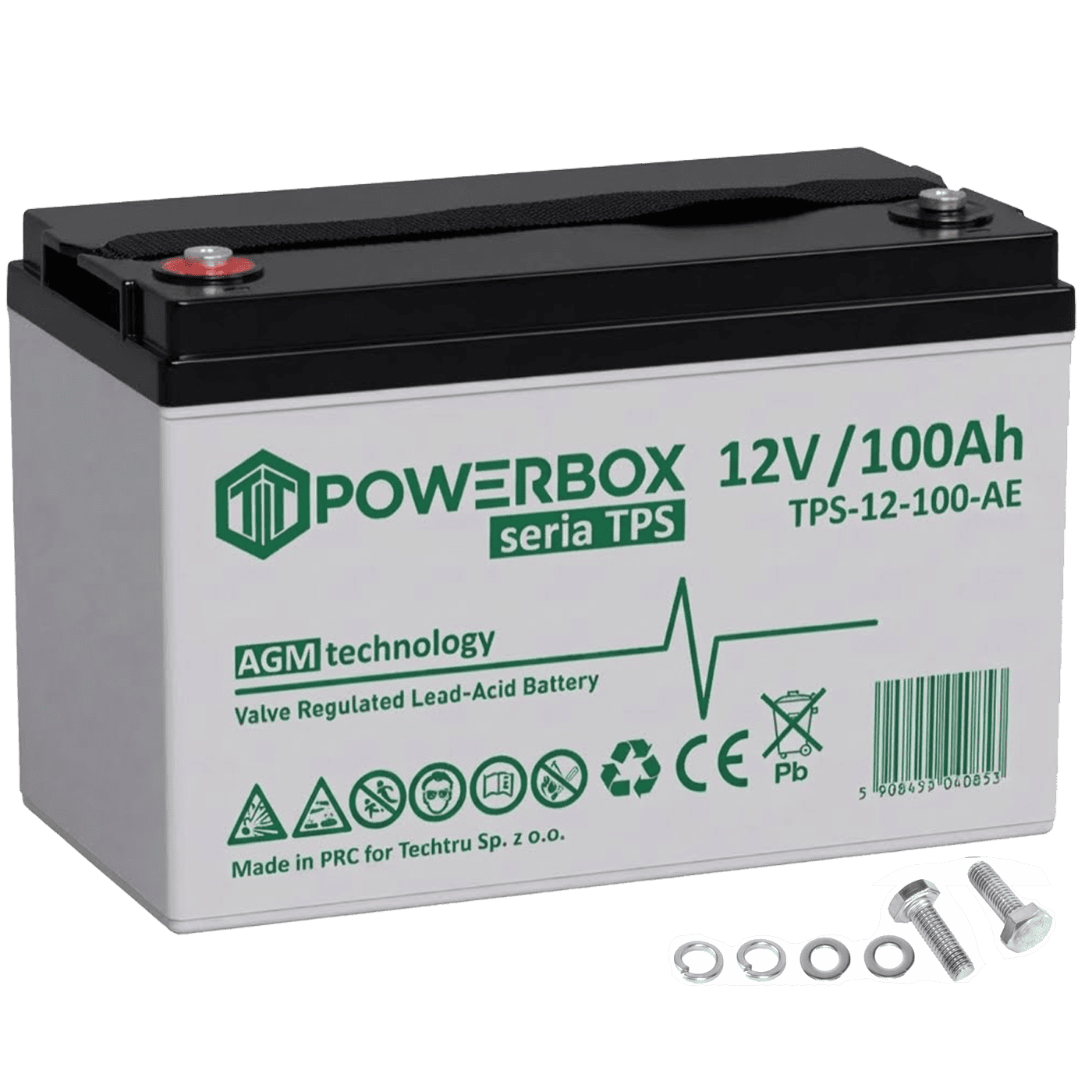 TPS-12-100 2 POWERBOX TPS Akumulator VRLA AGM 12V 100Ah - obrazek 1