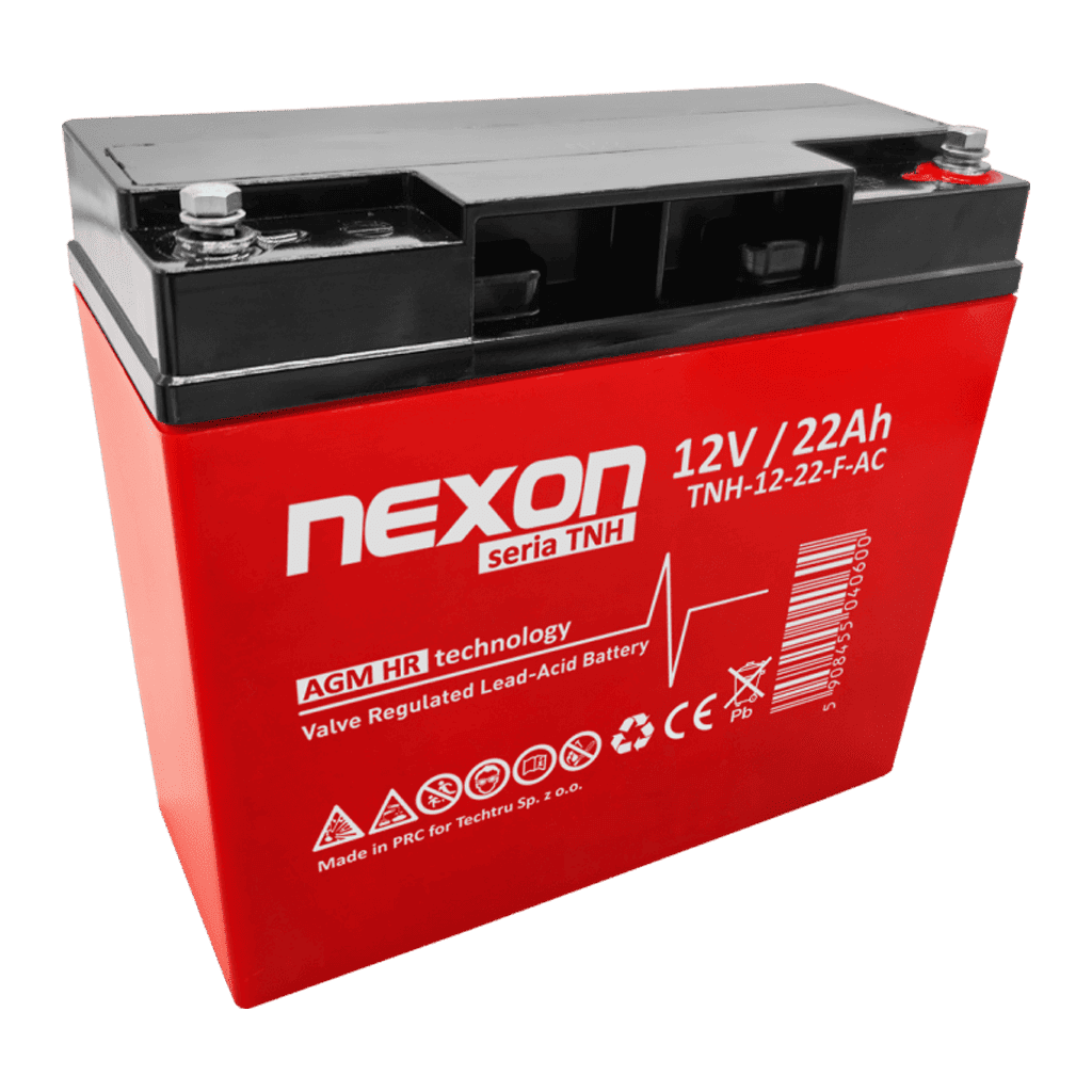 TNH-12-22 NEXON TNH Akumulator VRLA AGM HR 82W 12V 22Ah - obrazek 1