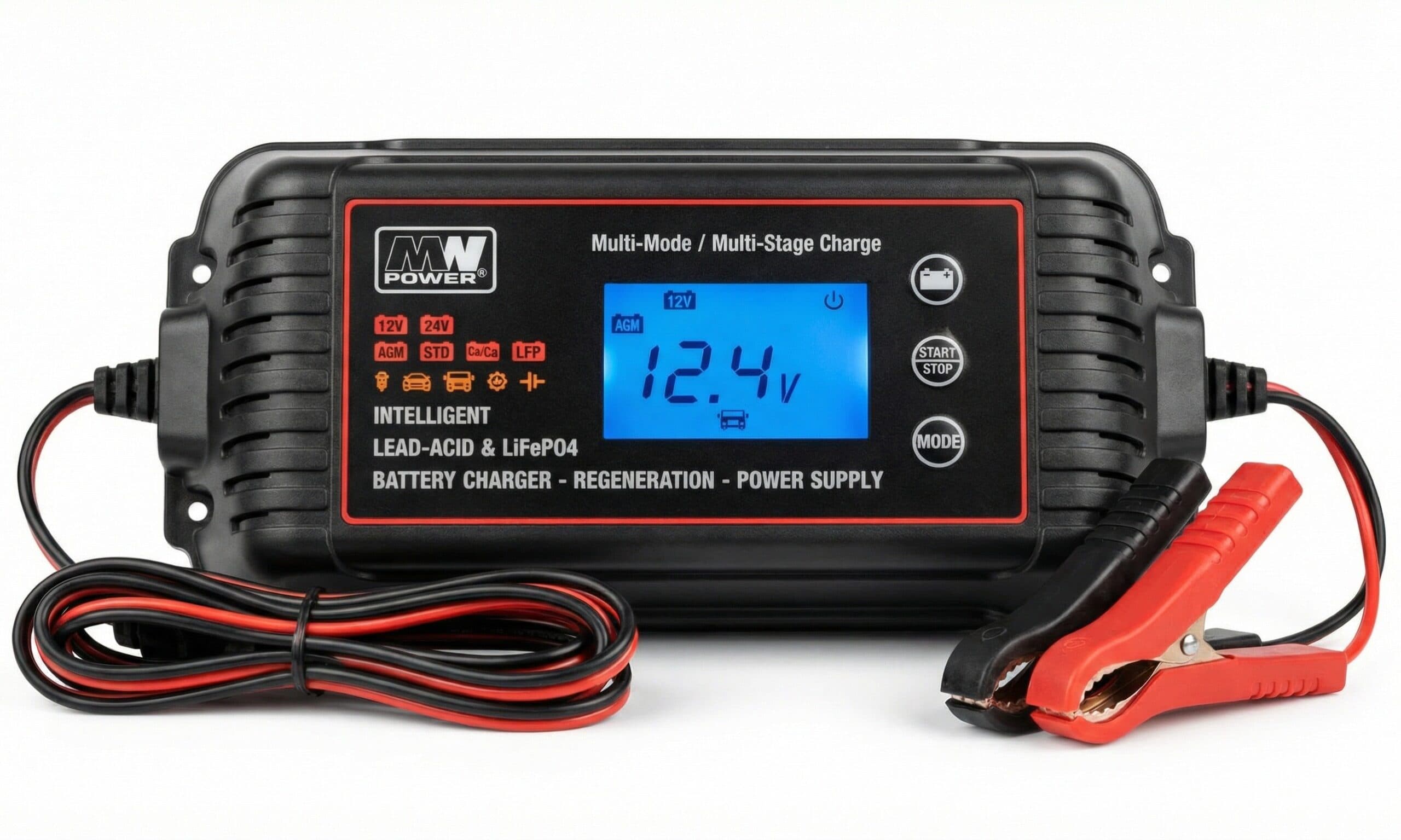 MW-SC10E 10A Ładowarka MW Power MW-SC10E 12V/24V 10A - obrazek 1