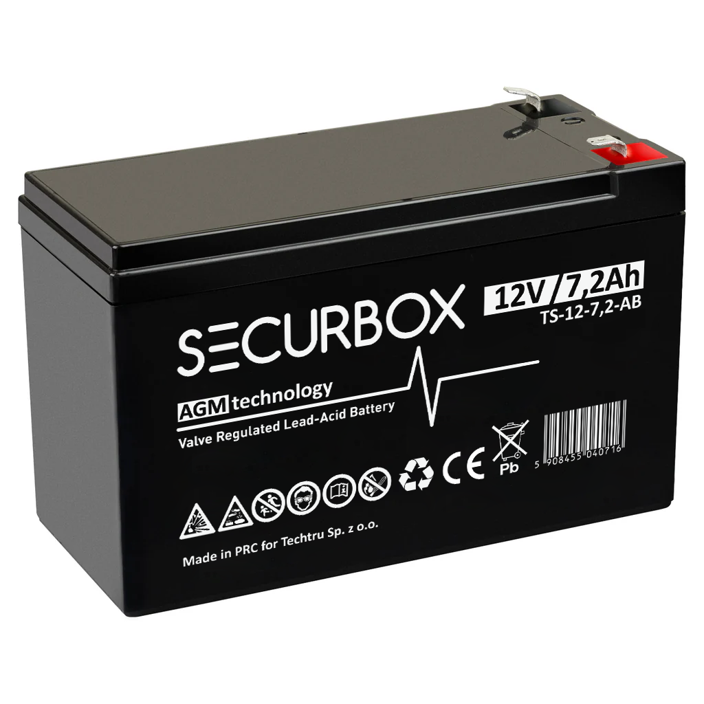 TS-12-7,2-AB 2026 SECURBOX Akumulator VRLA AGM 12V 7,2Ah (T) - obrazek 1