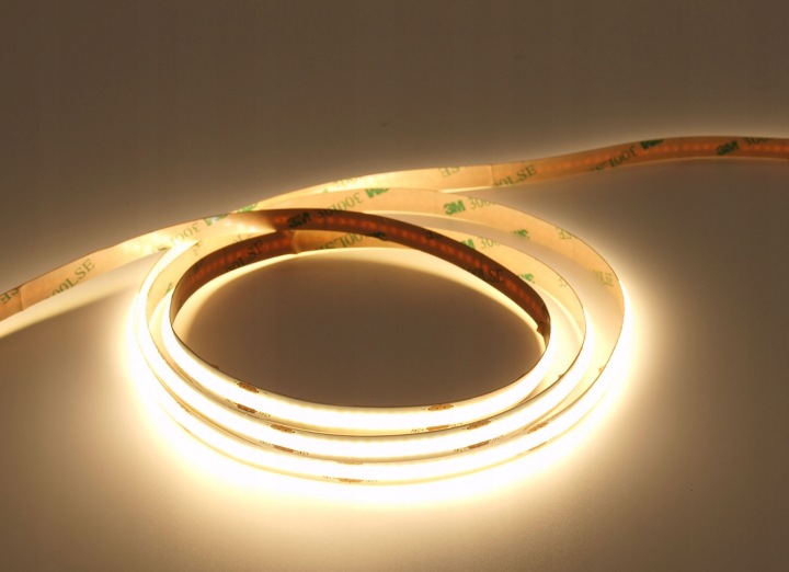 Tasma-LED-UQS-COB-biala-neutralna-320-diod-m-12V-5W-5m Taśma LED UQS-COB biała neutralna 320 diod/m 12V 5W 5m - obrazek 1