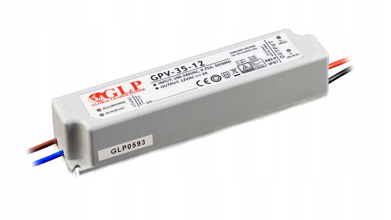 Zasilacz-LED-12V-DC-230V-AC-GLP-GPV-35-12-36W-3A-IP67 Zasilacz LED 12V DC / 230V AC GLP GPV-35-12 36W 3A IP67 - obrazek 1