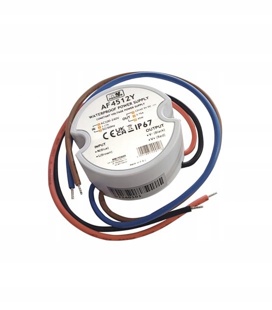 Zasilacz-dopuszkowy-LED-MW-Power-45W-12V-3-75A-IP67-AF4512Y Zasilacz LED 12V 45W 3,75A puszkowy hermetyczny AF4512Y - obrazek 1